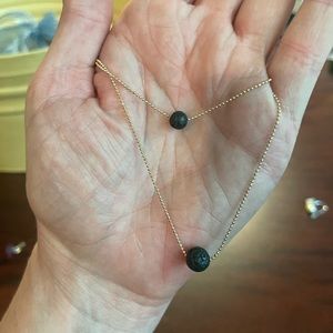 NWOT lava stone essential oil necklace
